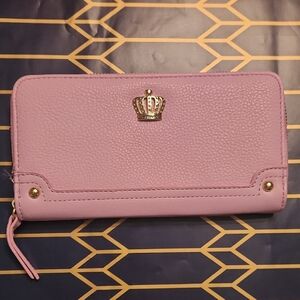 Juicy Couture Purple Crown Women's Wallet Large Money And Cards Prganizer